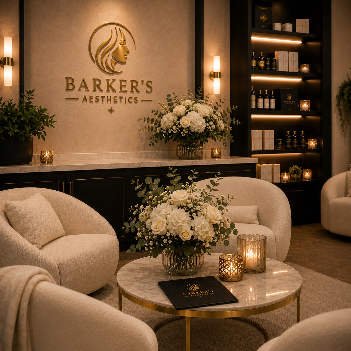 Barker's Aesthetics calm waiting area